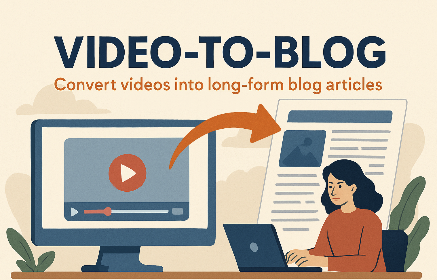 Effortlessly Convert Videos to Long-form Blog Articles