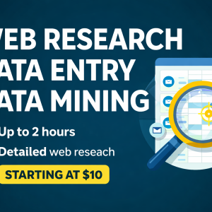 I Will Do Web Research, Data Entry, Data Mining, and List Building