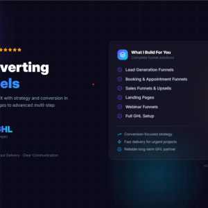 🚀 I Will Design High-Converting GoHighLevel (GHL) Funnels & Landing Pages