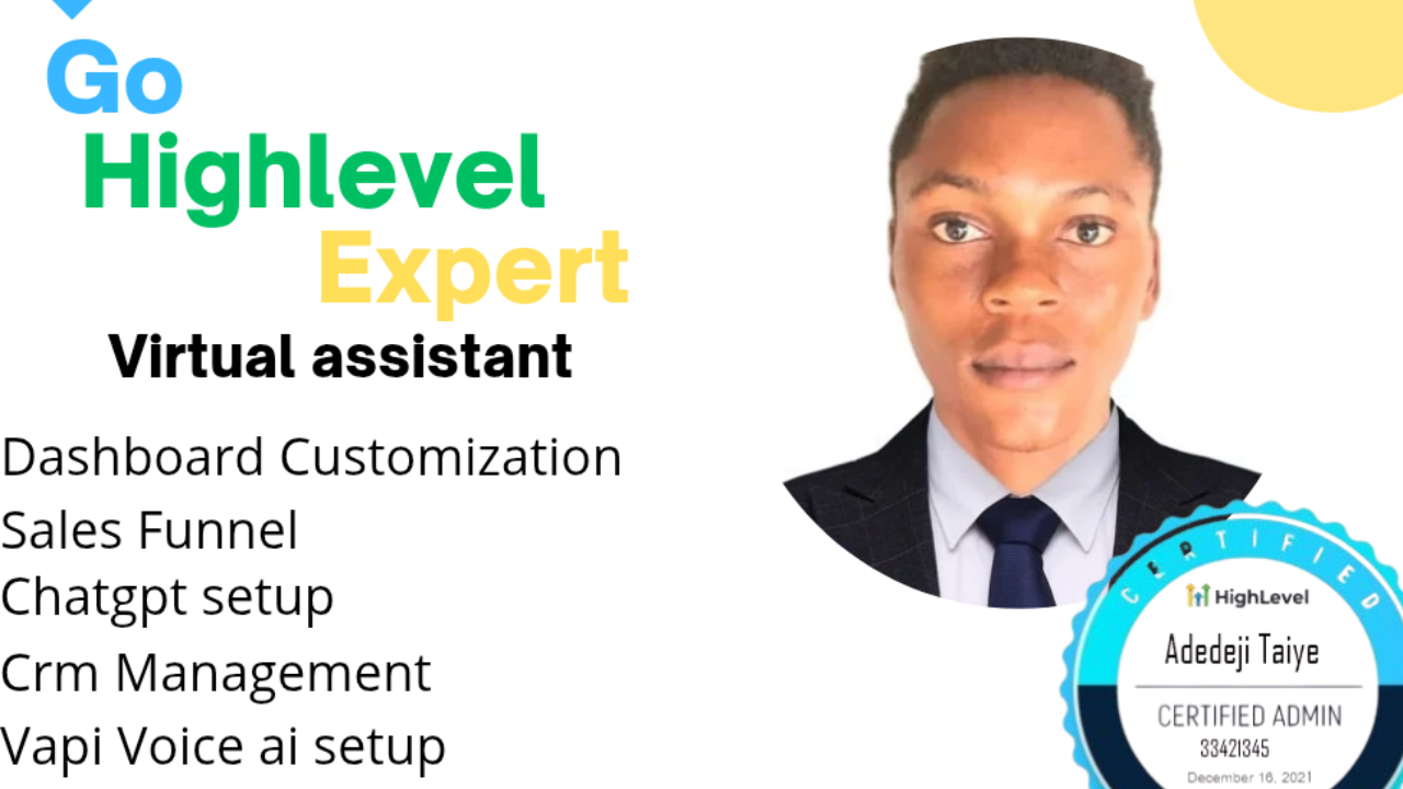 You will get Gohighlevel Sales Funnel, GHL Automation, GHL Website, Gohighlevel Expert