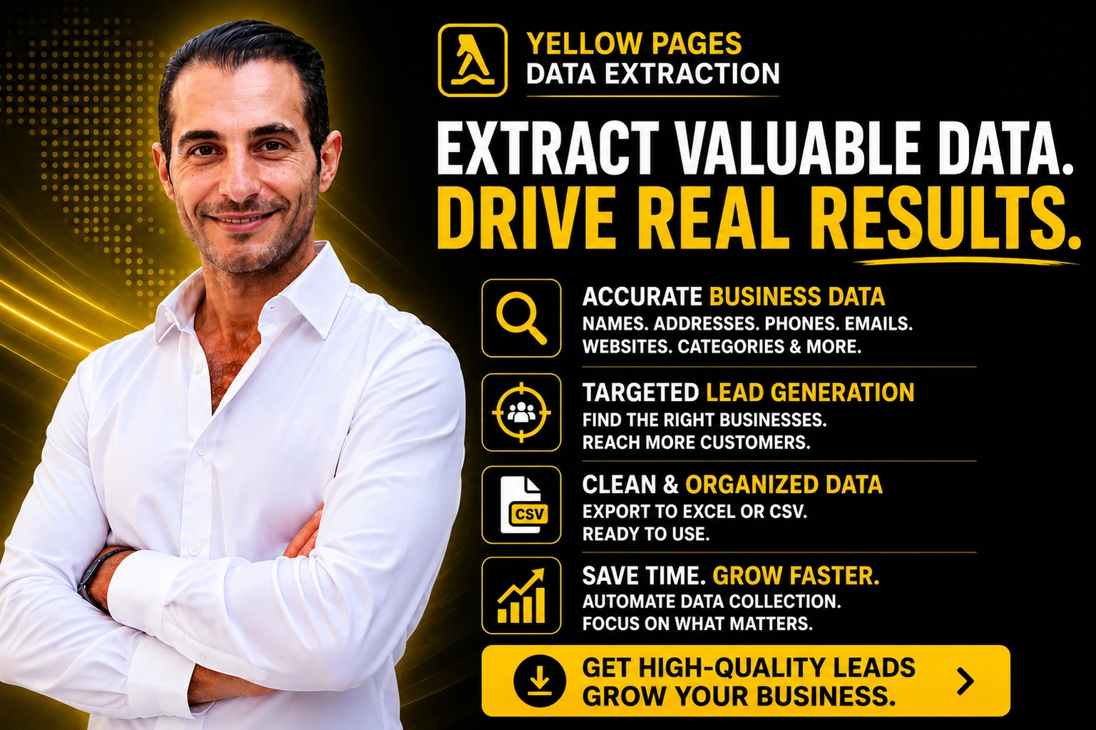 Yellow Pages Data Extraction for B2B leads