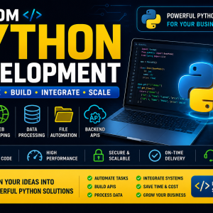 Custom Python development services for automation, APIs, web apps, and integrations.