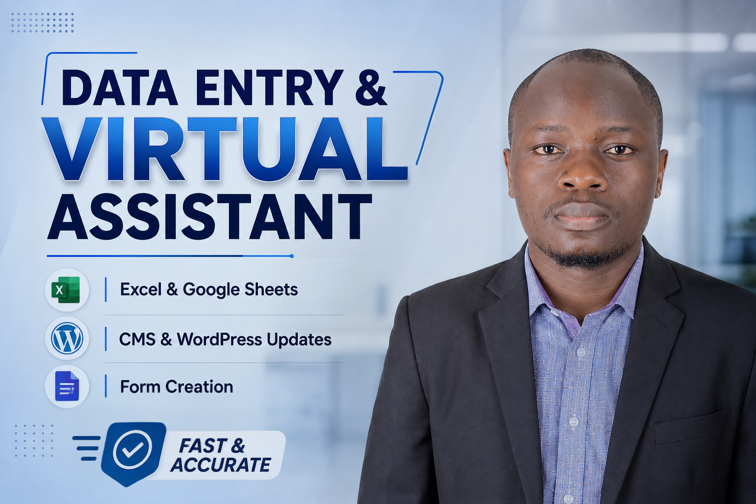 I will provide accurate data entry, excel formatting, and CMS management