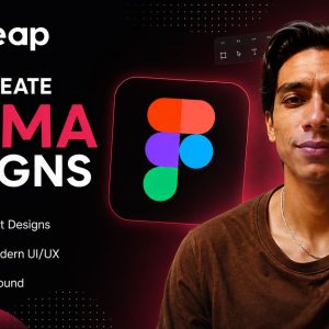 Workreap Figma UI/UX design services banner with designer portrait and modern interface mockups.